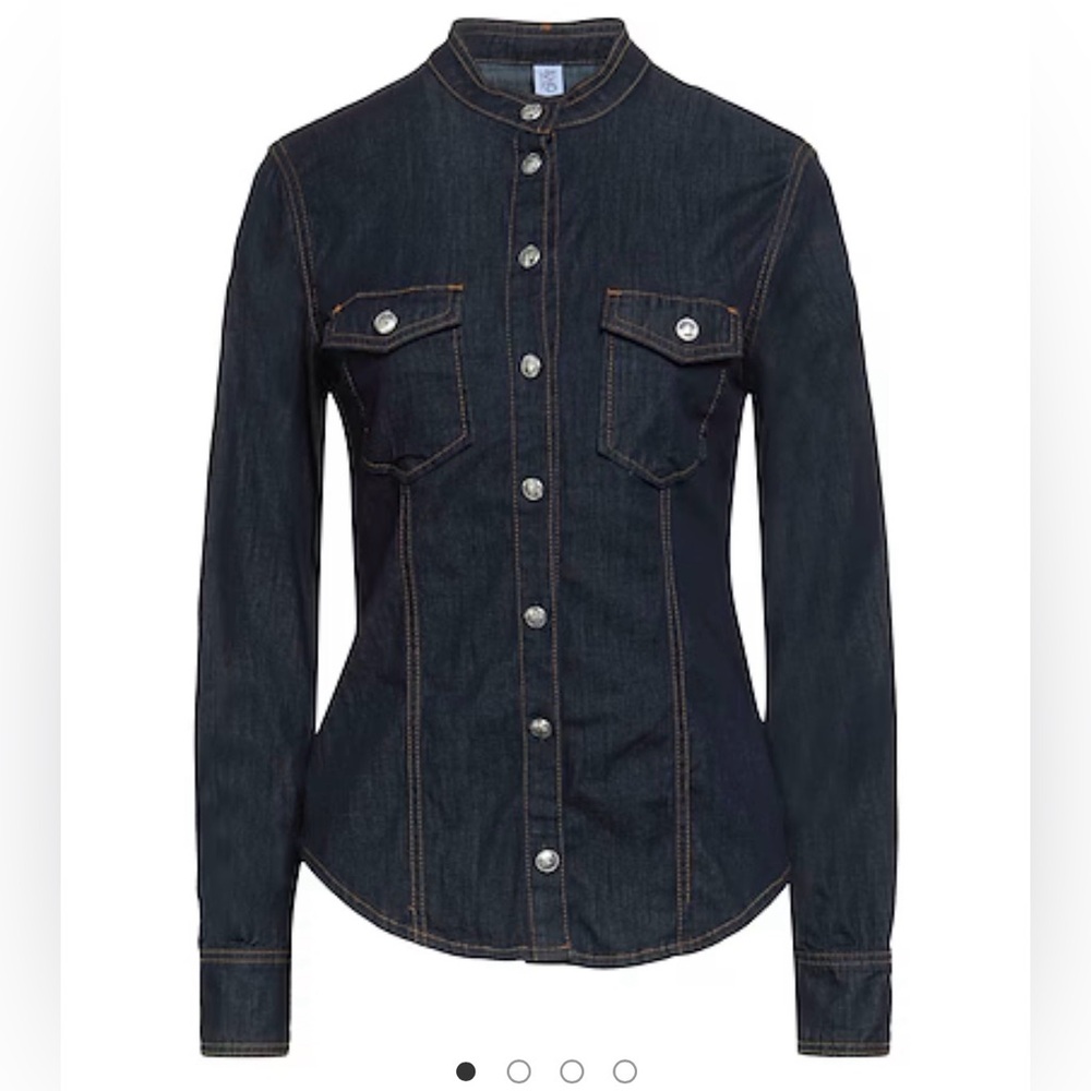 NWOT LIU JO Dark Denim Button-Up Shirt